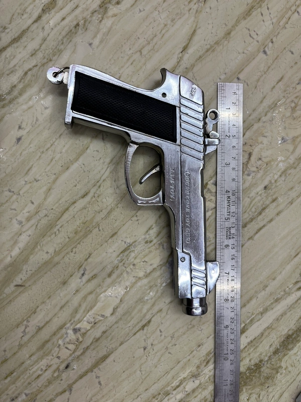 bodyguard sound cork toy gun( diwali )  - 8 inch, silver