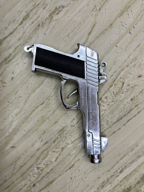 bodyguard sound cork toy gun( diwali )  - 8 inch, silver
