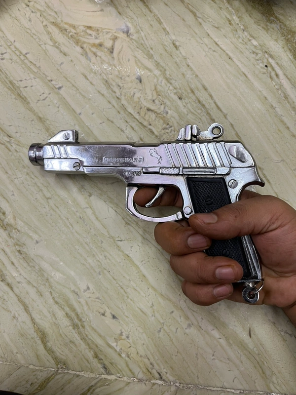 bodyguard sound cork toy gun( diwali )  - 8 inch, silver
