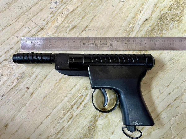 cobra air pistol metal 1 year warranty 100 pellet free  - black