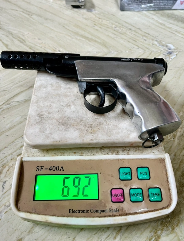 broot silver air pistol  0.177  with 100 free pellets 1 year warranty.  - small, Nickle black