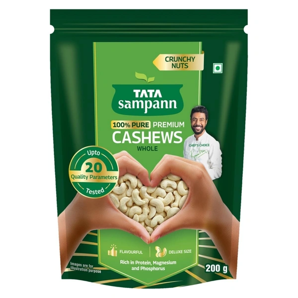 Tata Sampann Pure Cashews, Kaju 200g