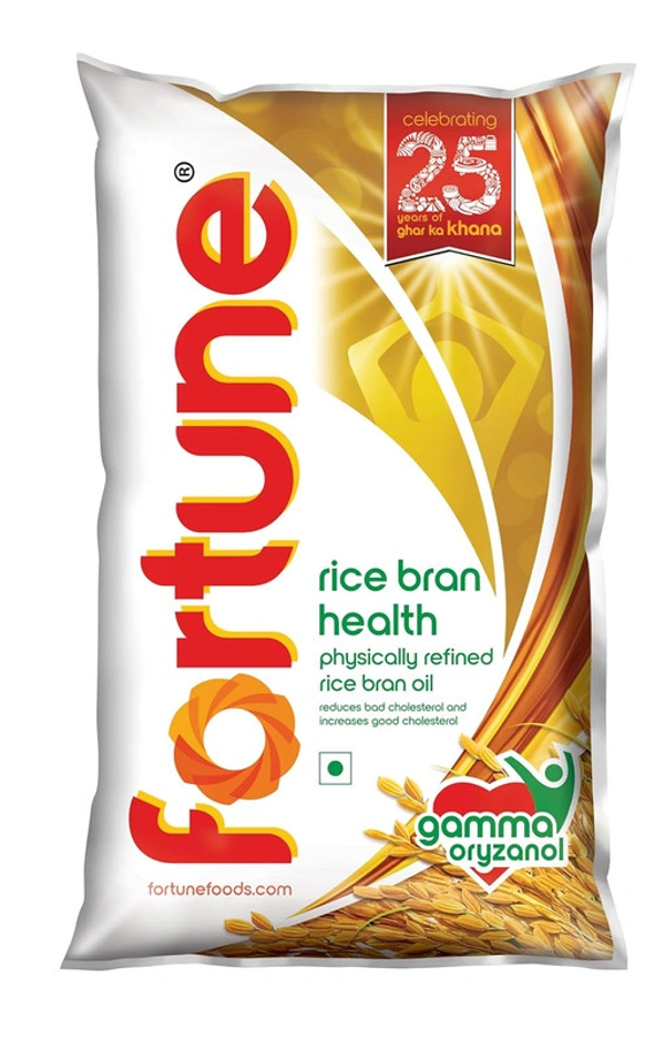 Fortune Refine Rice Bran Oil - 870 Gm Pouch
