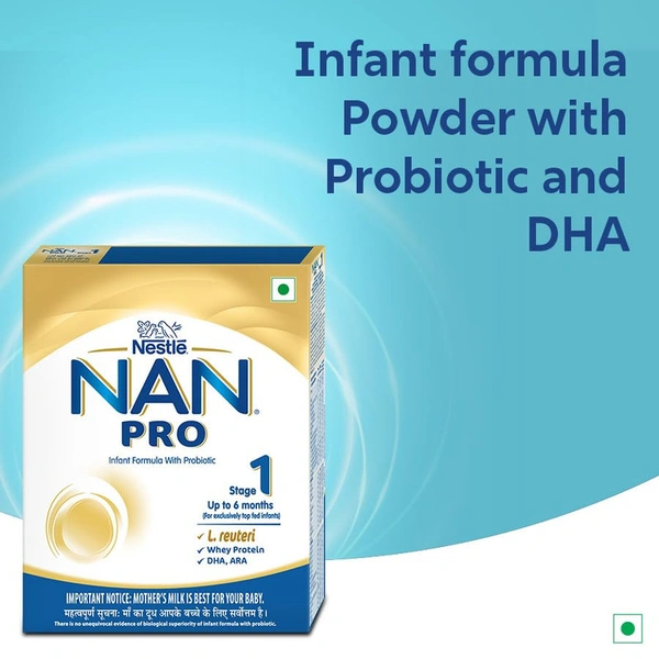 Nestle Nan Pro Stage 1 Infant Formula Powder - Upto 6 Months - 400 GM