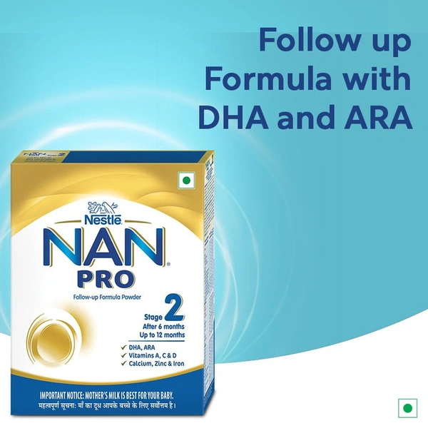 Nestle Nan Pro Stage 2 Formula Powder - 6-12 Months - 400 GM