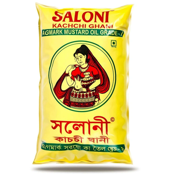 Saloni Mustard Oil - 1 Lit Pouch
