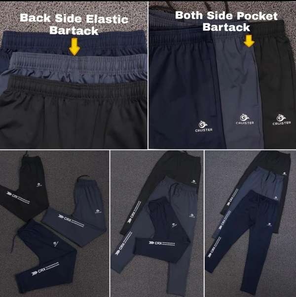 CR8502-Set Of 4 Pcs@288/Pc-Sports Imported 4 Way Lycra Fabric Lower-CR8502-AL26-S02-BLK