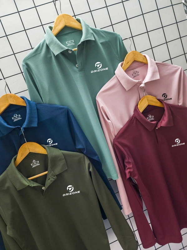 Drizone T-shirt Pack of 4 Pcs@240/pc-Full sleeve sports  collar t-shirts