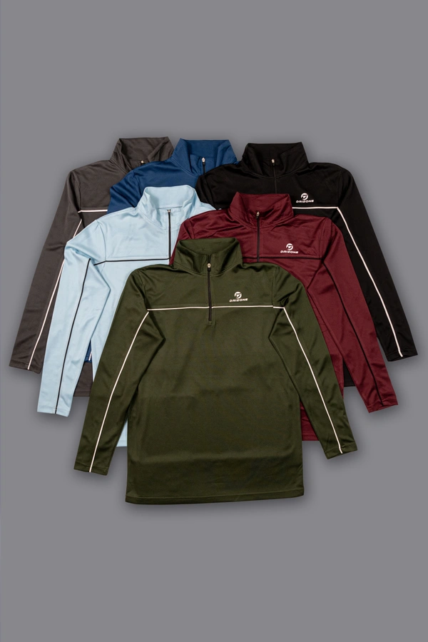 Drizone-Pack of 24 Pcs-@170/Pc-Polo Full Sleeve Designer T-Shirt With Piping