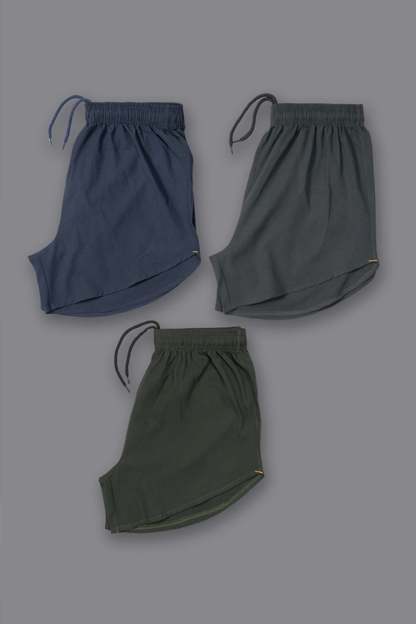 Plain-Pack of 4 Pcs-@150/Pc- Plain running shorts