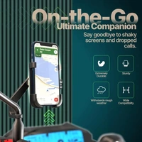 Bike Mount Phone Holder Metal Body 360 Degree Rotating Handlebar (Black)