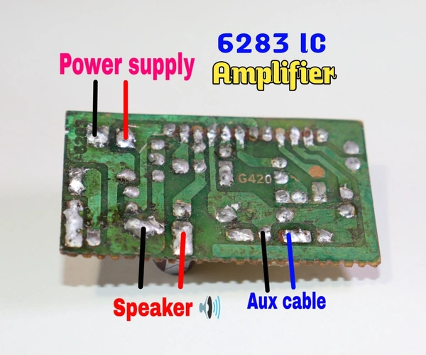 6283 IC Stereo Board Bass boost Treble support and with 512v output