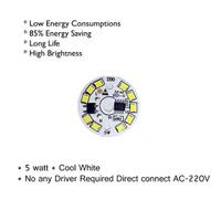 (Pack of 10 pcs ) 5 watt DOB Plate | Cool White | Best for 5 watt led bulb
