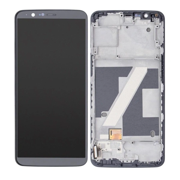 LCD with Touch Screen for OnePlus 5T 64GB - Black (display glass combo folder)