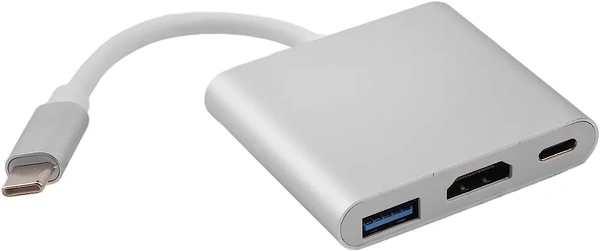 USB-C to HDMI Adapter, 3 in 1 Type-C to HDMI Multiport Adapter Converter with USB 3.0 Port and USB C Charging Port