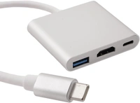 USB-C to HDMI Adapter, 3 in 1 Type-C to HDMI Multiport Adapter Converter with USB 3.0 Port and USB C Charging Port