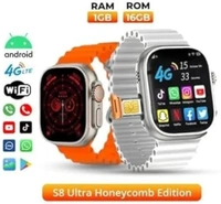 Ultra Smartwatch - 4G Simcard Supported Android Smartwatch - Silver