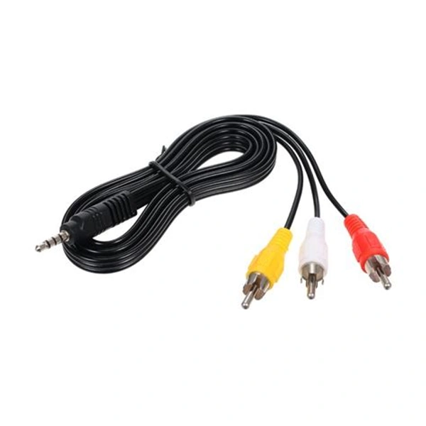 3.5Mm Aux Jack To 3 Rca Audio Video Male Cable (3 Rca To 3.5Mm Jack Aux)
