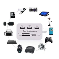 7 in 1 USB 2.0 Combo Card Reader Hub, Ultra Fast Speed, for Laptop PC Tablet, Supports MS Duo/SD/T-Fash/M2 Memory Cards and 3 USB 2.0 Port