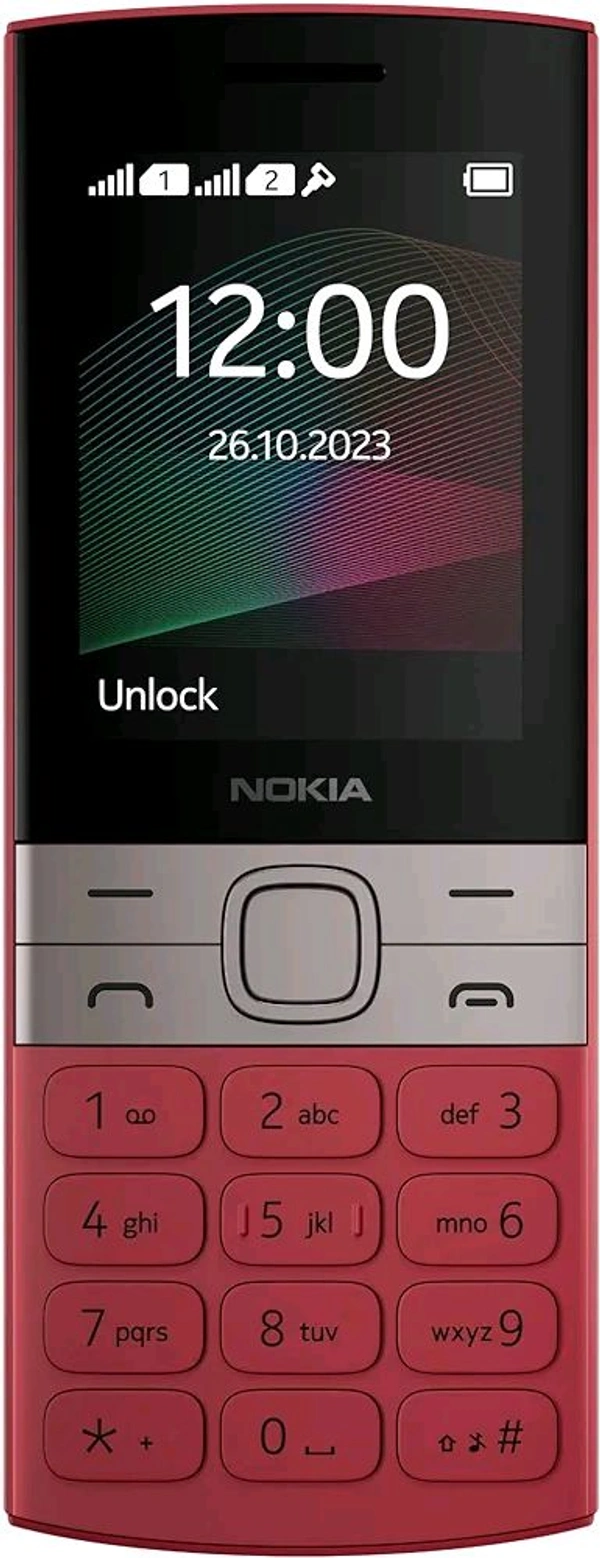 Nokia 150 Dual SIM Premium Keypad Phone | Rear Camera, Long Lasting Battery Life, Wireless FM Radio & MP3 Player and All-New Modern Premium Design - Red