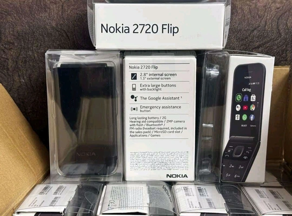 NOKIA 2720 (Flip) Feature Phone, Dual SIM, 2MP Camera with LED flash - Black