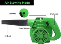 Black Cord Air Blower 500W Power, 13000RPM, Heavy Duty Electric Motor, Powerful Air Pressure, Unbreakable Plastic / Blowers for Cleaning Dust / PC Cleaner / Electric Air Blower / AC Cleaner (Made in I