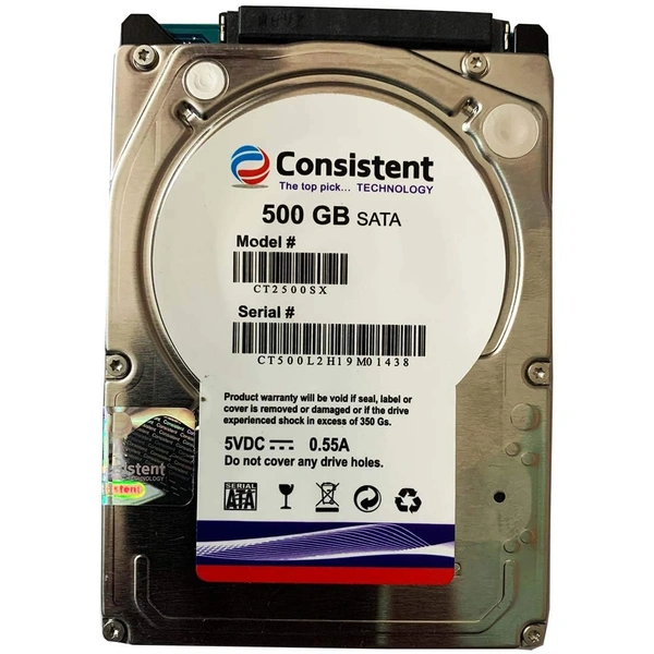 Consistent 1TB SATA 3.5 Inch Internal Hard Drive with 2 Year Warrenty - 1TB, Silver