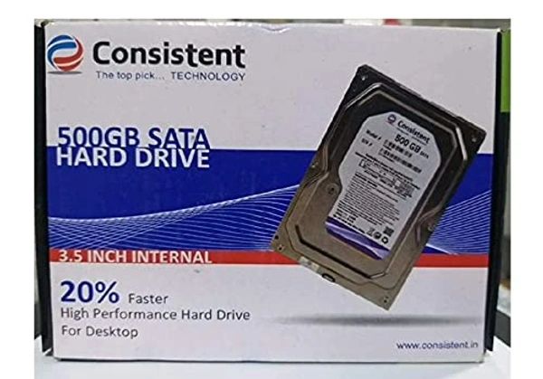 Consistent 1TB SATA 3.5 Inch Internal Hard Drive with 2 Year Warrenty - 1TB, Silver