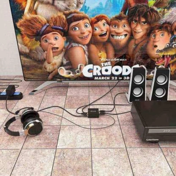 Digital to Analog Audio Converter DAC Digital SPDIF Optical to Analog L/R RCA Adapter Toslink Optical to 3.5mm Jack Adapter with Fiber Cable and USB Cable for PS3 HD DVD PS4 Amp Apple TV Home Cinema