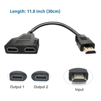 HDMI Splitter 1 in 2 Out HDMI Male to Dual HDMI Female 1 to 2 Way for HDMI HD, LED, LCD, TV (in Both Display Same Screen Will Play