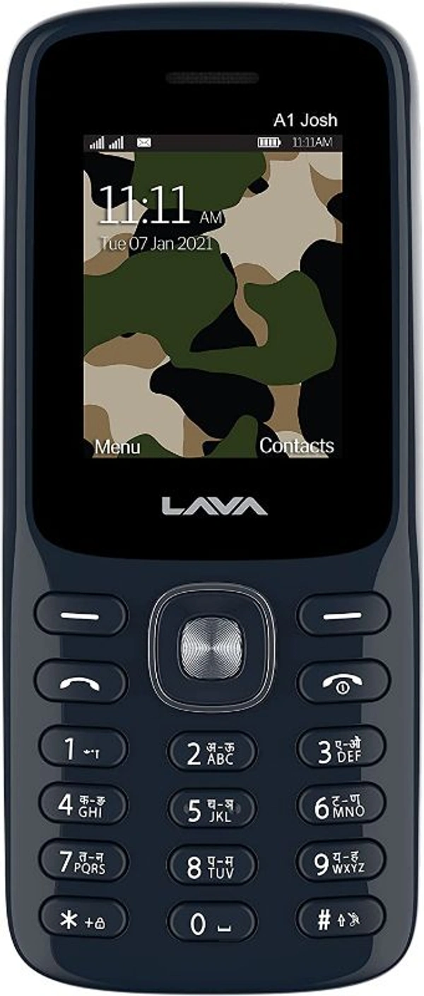 Lava A1 Josh 21(Blue Silver) -Dual Sim,Call Blink Notification,Military Grade Certified with 4 Day Battery Backup, Keypad Mobile