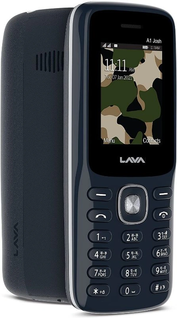 Lava A1 Josh 21(Blue Silver) -Dual Sim,Call Blink Notification,Military Grade Certified with 4 Day Battery Backup, Keypad Mobile