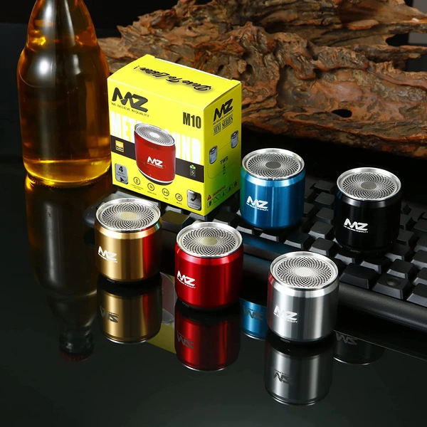 M10 (Portable Bluetooth Mini Speaker) Dynamic Metal Sound with High Bass 5 W Bluetooth Speaker (Silver, Stereo Channel)