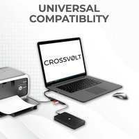 4 in 1 Portable USB C Hub (Type-C to 4 USB-A Ports)with Aluminum Shell, USB Port Hub 3.0(Pack of 2 ) - Gray