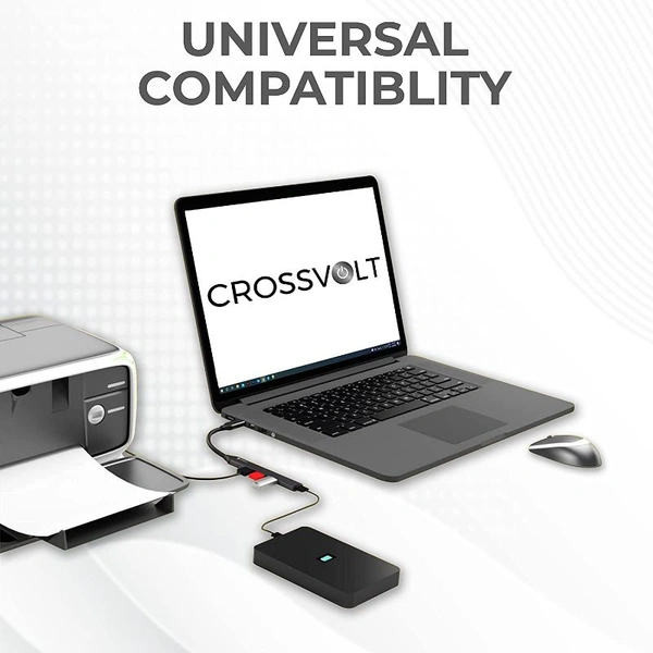 4 in 1 Portable USB C Hub (Type-C to 4 USB-A Ports)with Aluminum Shell, USB Port Hub 3.0(Pack of 2 ) - Gray