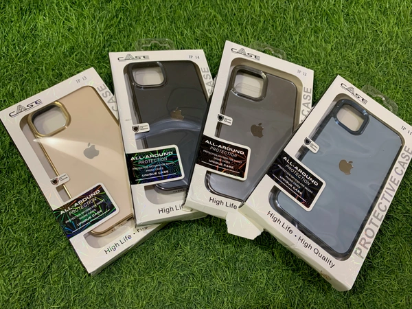 Ultra Hybrid Matte Frosted Translucent Camera Guard Shockproof Back Cover Case Compatible for iPhone 14 - Silver