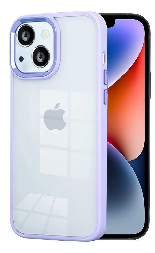 Ultra Hybrid Matte Frosted Translucent Camera Guard Shockproof Back Cover Case Compatible for iPhone 14 - Silver