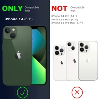 Ultra Hybrid Matte Frosted Translucent Camera Guard Shockproof Back Cover Case Compatible for iPhone 14 - Silver