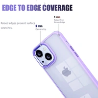 Ultra Hybrid Matte Frosted Translucent Camera Guard Shockproof Back Cover Case Compatible for iPhone 14 - Silver