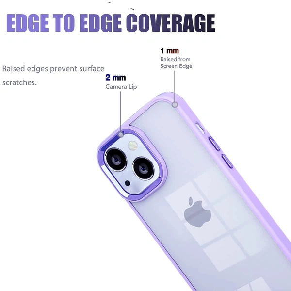 Ultra Hybrid Matte Frosted Translucent Camera Guard Shockproof Back Cover Case Compatible for iPhone 14 - Silver