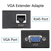 VGA Signal Extender 60M VGA Extender Female to LAN Cat5 Cat5e Cat6e RJ45 Ethernet Female Adapter Amplifier VGA Extender.