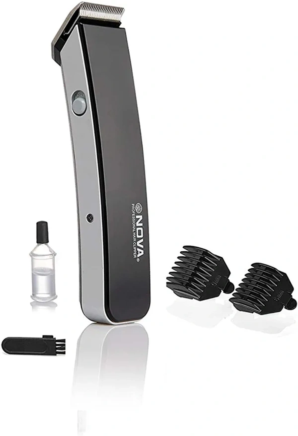 Nova NHT-1045 Rechargeable Cordless: 30 Minutes Runtime Beard Trimmer for Men - Black