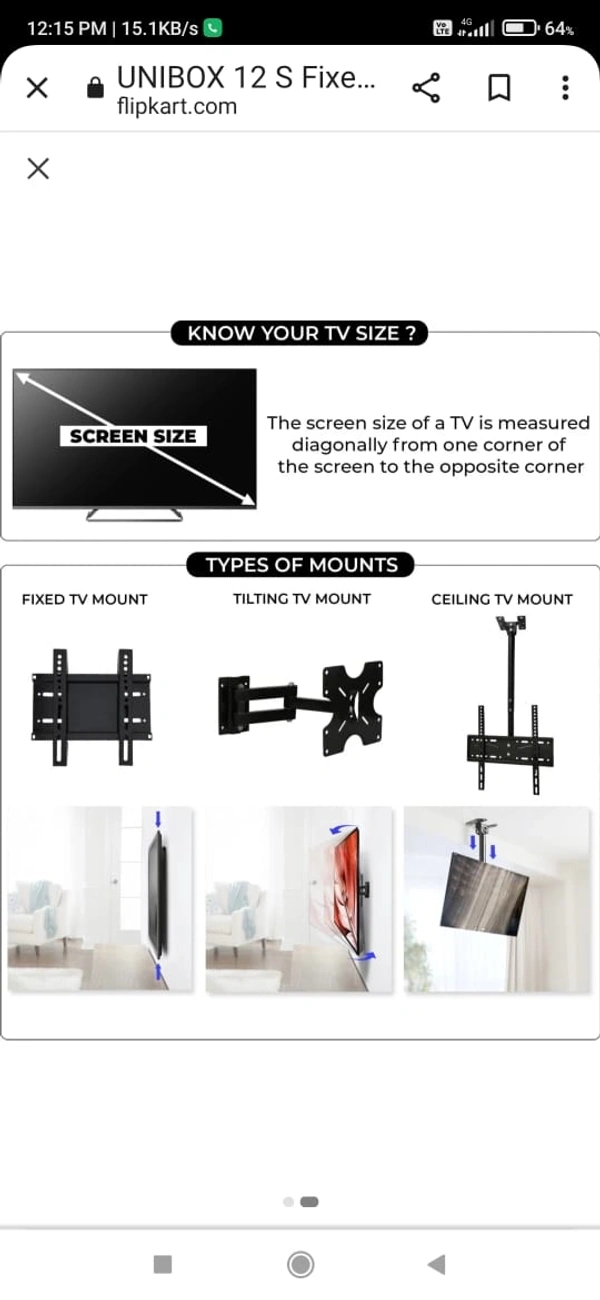 Tv Wall Mount Stand 40"- 55"