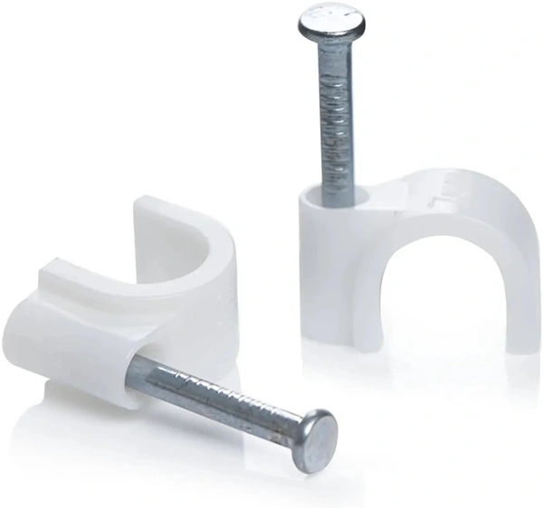 Hi-Tech Cable Clip  - 8mm, White