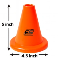 Team FS Sports Cricket Batting Tee Pack of 2 – Durable PVC Rubber Training Stand for Perfect Cover Drives, Straight Shots & Timing Practice - Men's Youth Baby