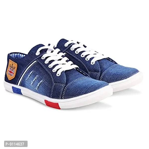 ROCKFIELD Mens Blue Denim Sneakers Casual Shoes - 9