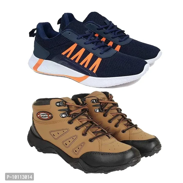 Stylish Fancy Canvas Sports Walking Shoes For Men - 7