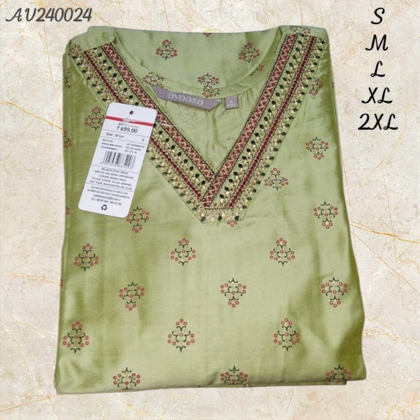 Avaasa Kurthis AV240024 - Green, L