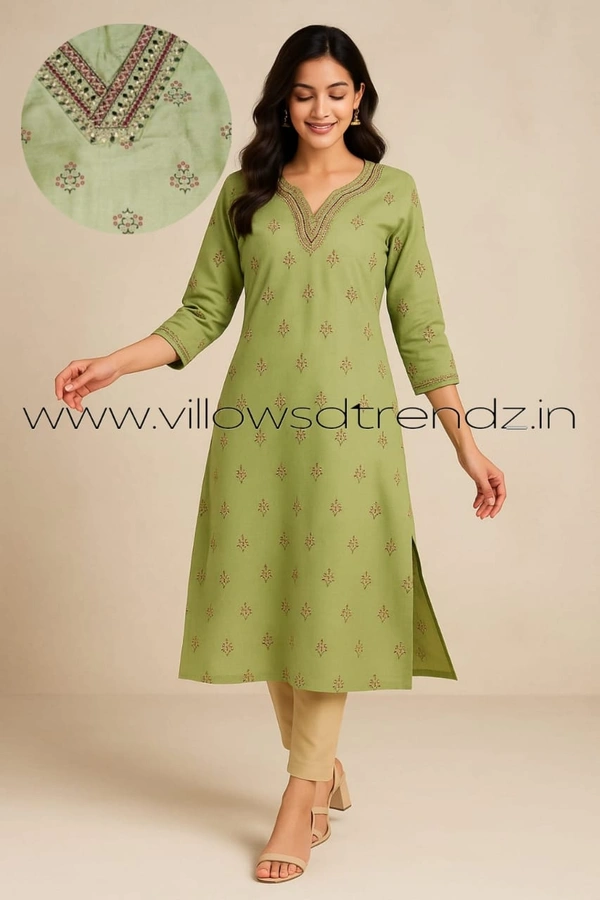 Avaasa Kurthis AV240024 - Green, L