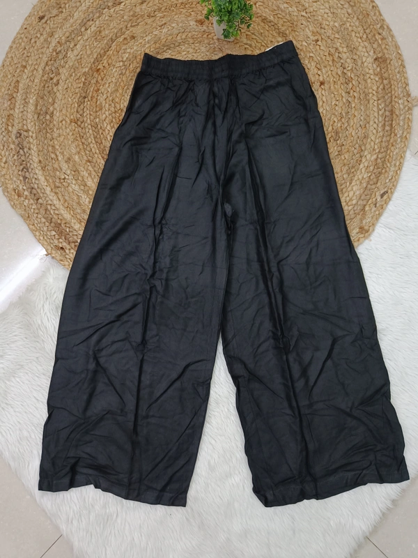 Trends Mid Rise Palazzo| Black |BPL140047| - XL, Black